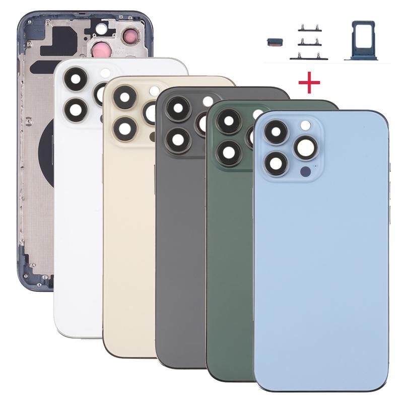 10 шт. Замена для 13 14 15 Pro Max Mini Plus Задняя крышка Корпус Батарея Стекло Задняя дверь Рама шасси Корпуса Корпус 8x 12Mini Mix