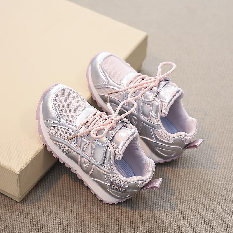 Girls' sneakers 2025 spring new breathable shoes Boys' casual dad shoes Older children's shoes Student running shoes