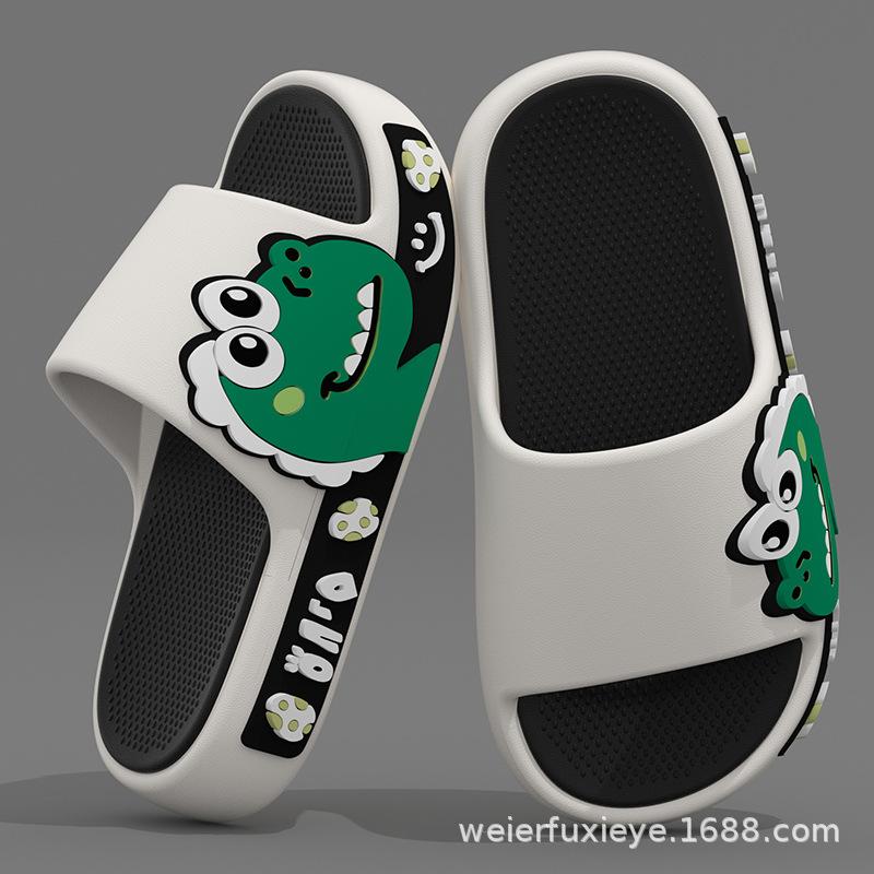 

Children s Dinosaur Sandals Summer Cartoon Boys and Girls Home Indoor and Outdoor Non-Slip Soft Sole Cute Baby Flip-Flops 24-25Code【Inner Length1