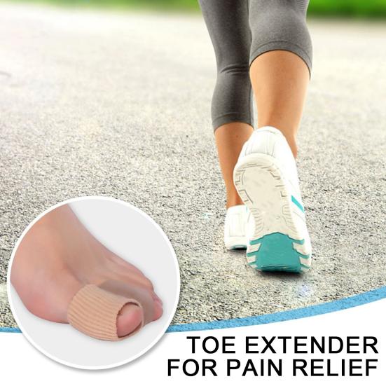 2Pcs Breathable Toe Spacers Flexible Bunion Relief Pads Double-ring Toe Separators Comfortable Toe Splints for Day Night Wear
