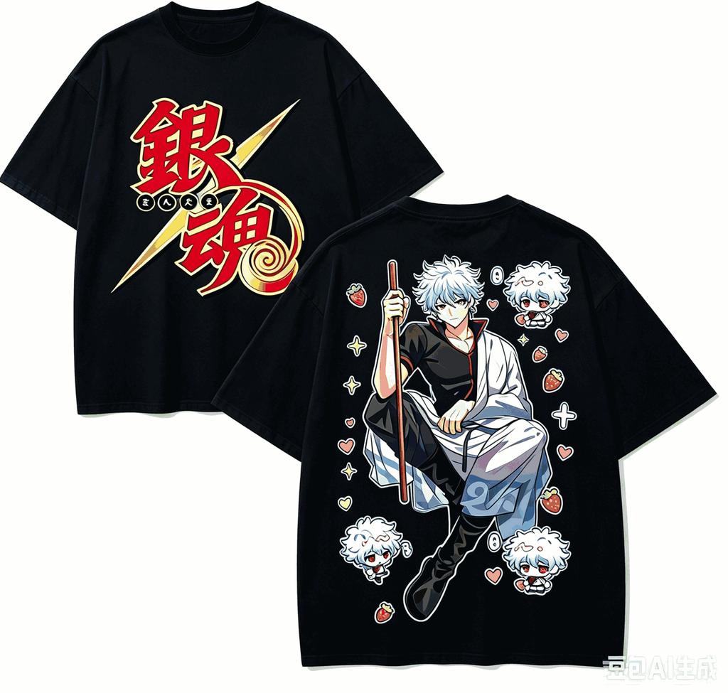 Gintama Anime Lover TShirt Harajuku Cotton NewModel High Street Oversized Unisex Retro Fashion Couples Hot Product Breathable