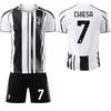 Sezonul 2022-26 Sezonul 7 Chiesa 9 Hovic Negru Alb Jachetă de Fotbal Ediție pentru Copii Set Tricou de Casă Juventus