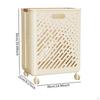 Dirty Clothes Basket Bathroom Laundry Rolling Wheeled Storage Organization Rack for