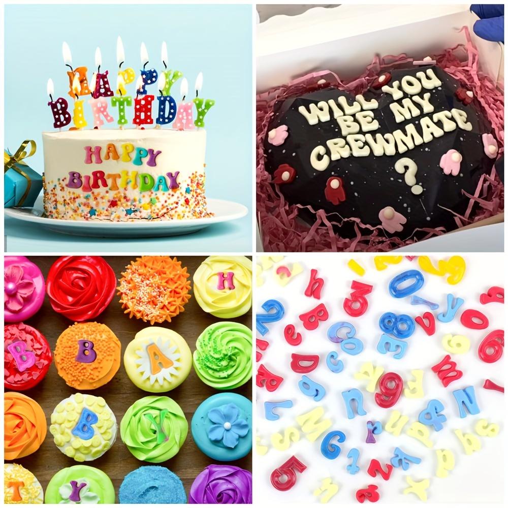 1/3pcs Silicone Fondant Mold Reusable Capital Letter Numbe Stencil for Cake Decor No-Stick Chocolate Mold Candy DIY Baking Tools