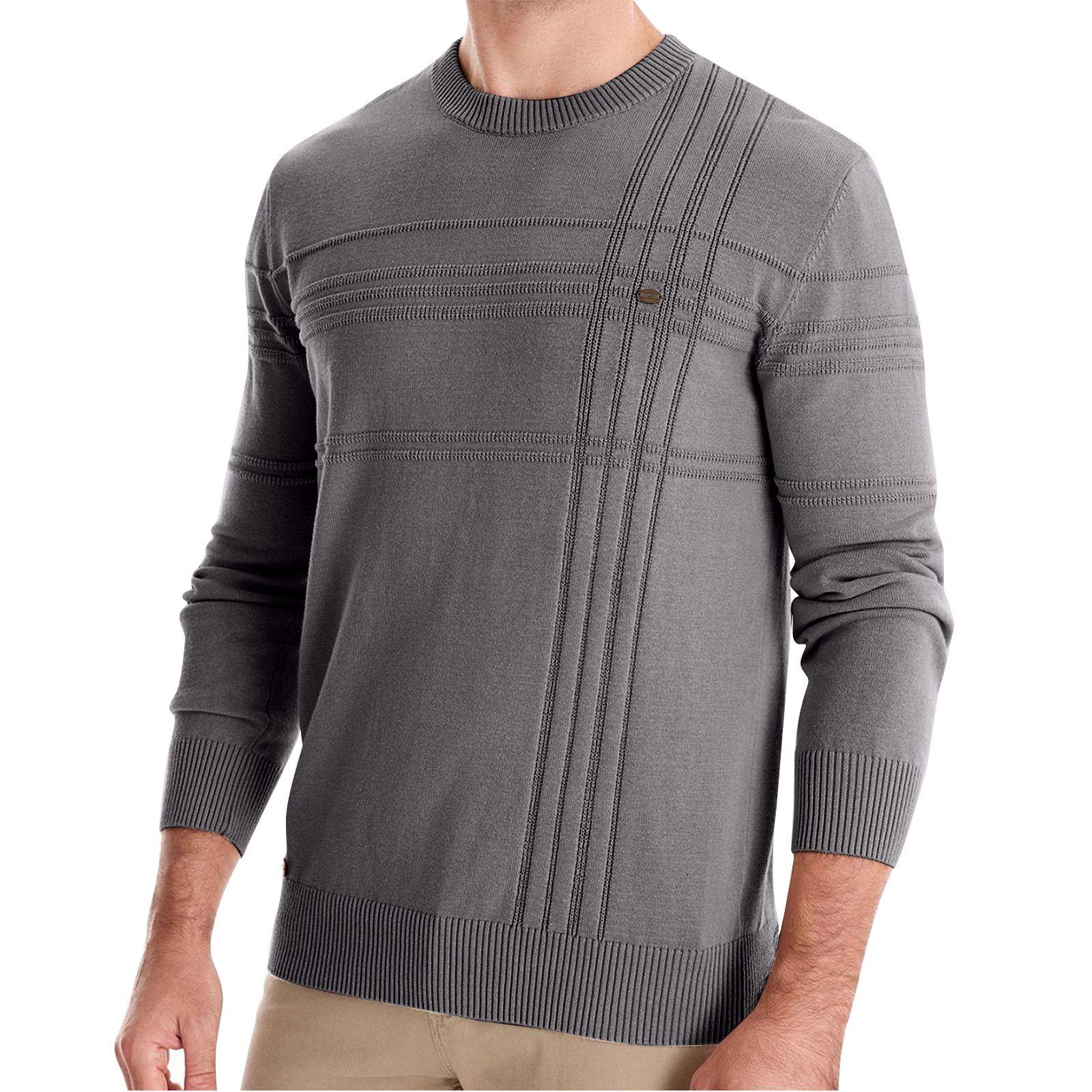 

Мужская зимняя однотонная толстовка с длинным рукавом, мужская свободная полосатая повседневная толстовка с круглым вырезом XXL