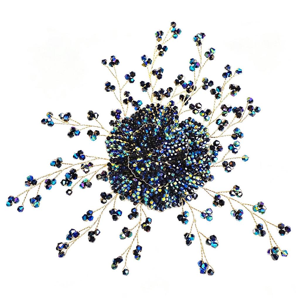 Luxury Crystal Beaded Floral Brooch and Hair Clip DIY Kit