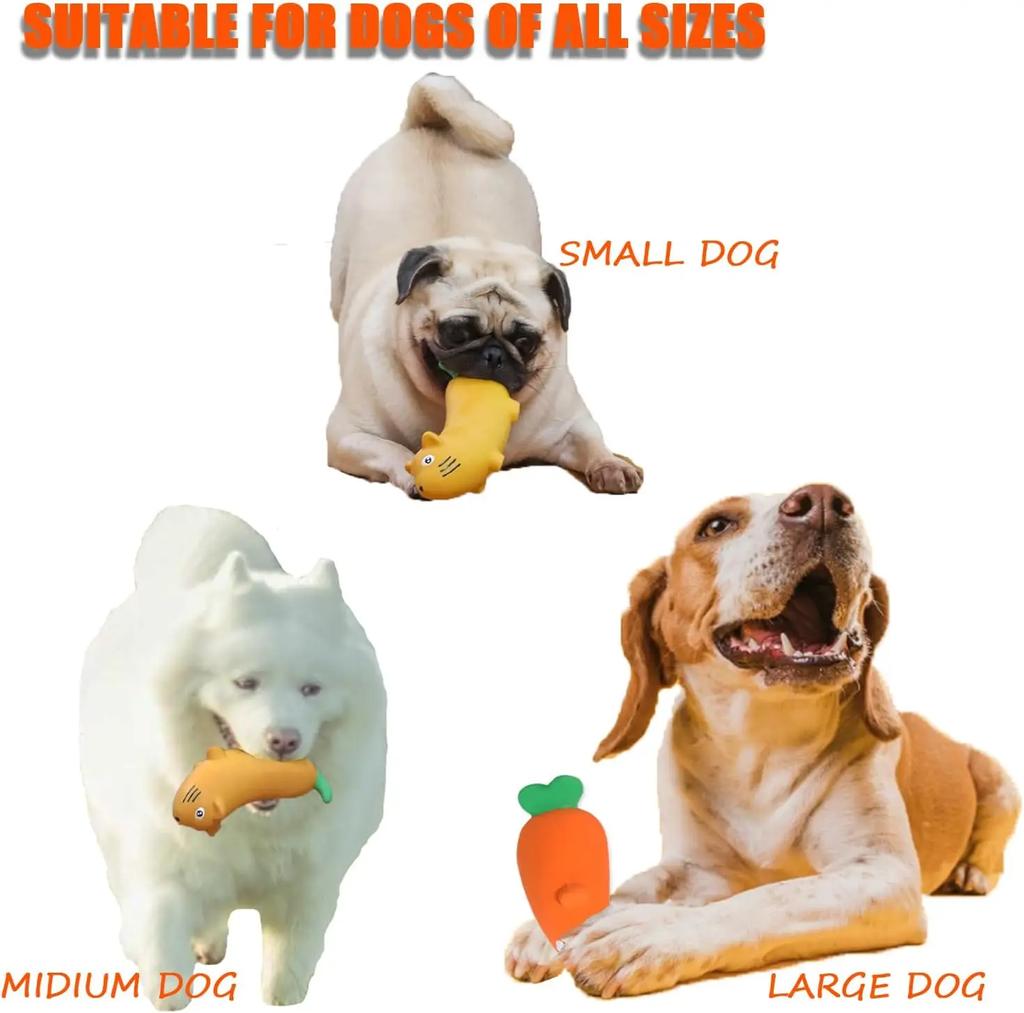 Dog Squeaky Chew Toys Durable Banana Shape Pet Puppy Chewing Toy Suitable for Small Medium Dogs Training and Entertaining