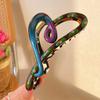 2PCS Elegant Heart Wave Hair Claw Clips Acrylic Strong Grip Shark Clips For Women Hair Accessories
