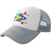 Guyana Puerto Rico Puzzle Flag Trucker Hat Mesh Baseball Snapback Cap Unisex Casual Adjustable