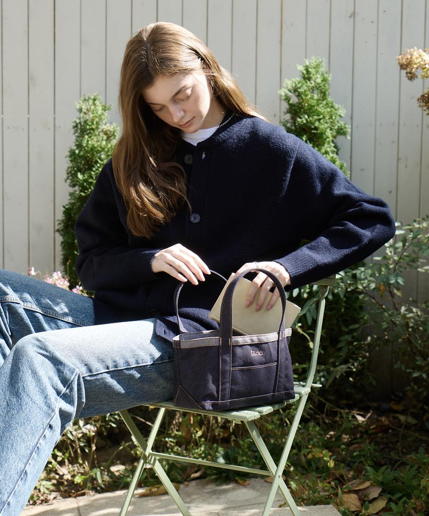 Ttaa Logo Stitch Mini Tote Navy