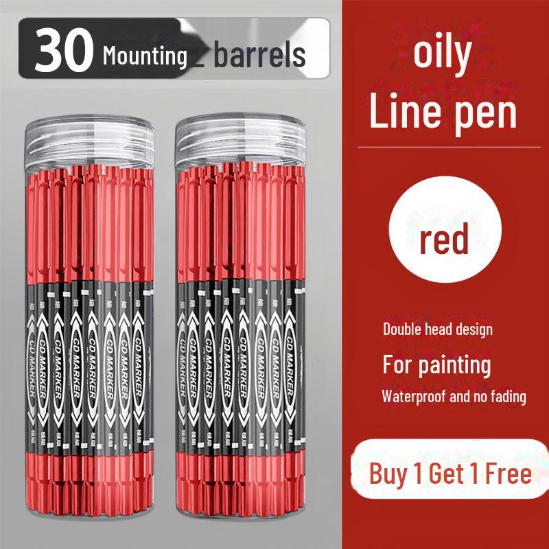 Waterproof Double-Headed Hook Pen for Students - Durable, Non-Fading, Art Marker for Primary and Kindergarten.