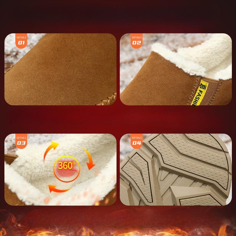 Baumwollstiefel, Höhenvergrößernd, Rutschfest und Warme Schneestiefel, Lässig und Vielseitig, Verdickte Baumwollschuhe