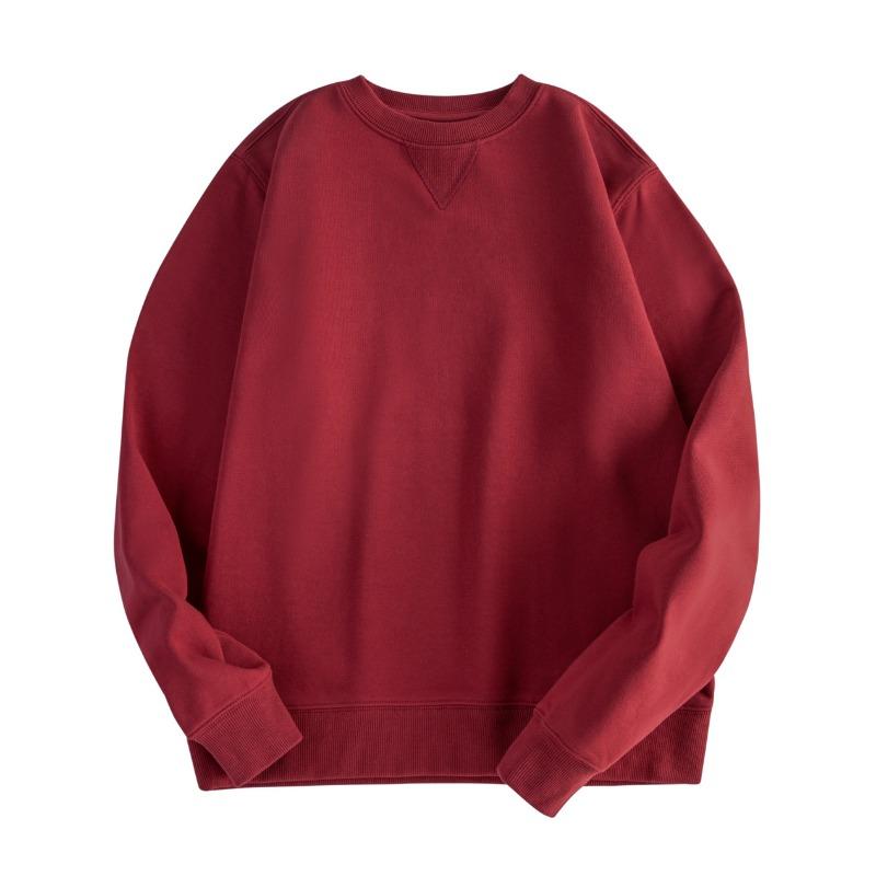 Men's Clothing Thickened Round Neck Sweatshirt Terry Pullover Long Sleeve Casual Top Hoodies