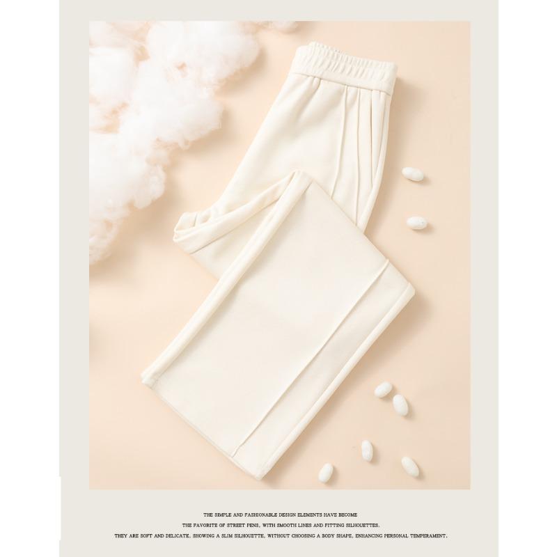 DIMANAF Autumn Winter Plus Size Women Pants Lady Long Pants Loose Casual Oversized Bottoms Thick Knitted