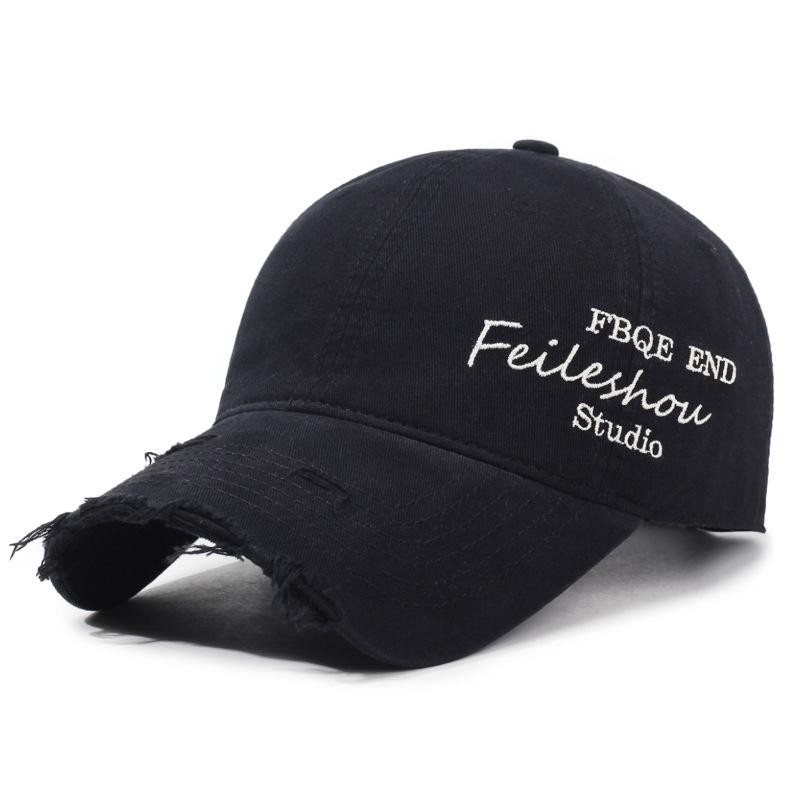 Side Letter Embroidered Holes Baseball Cap Men Women Sun Hat