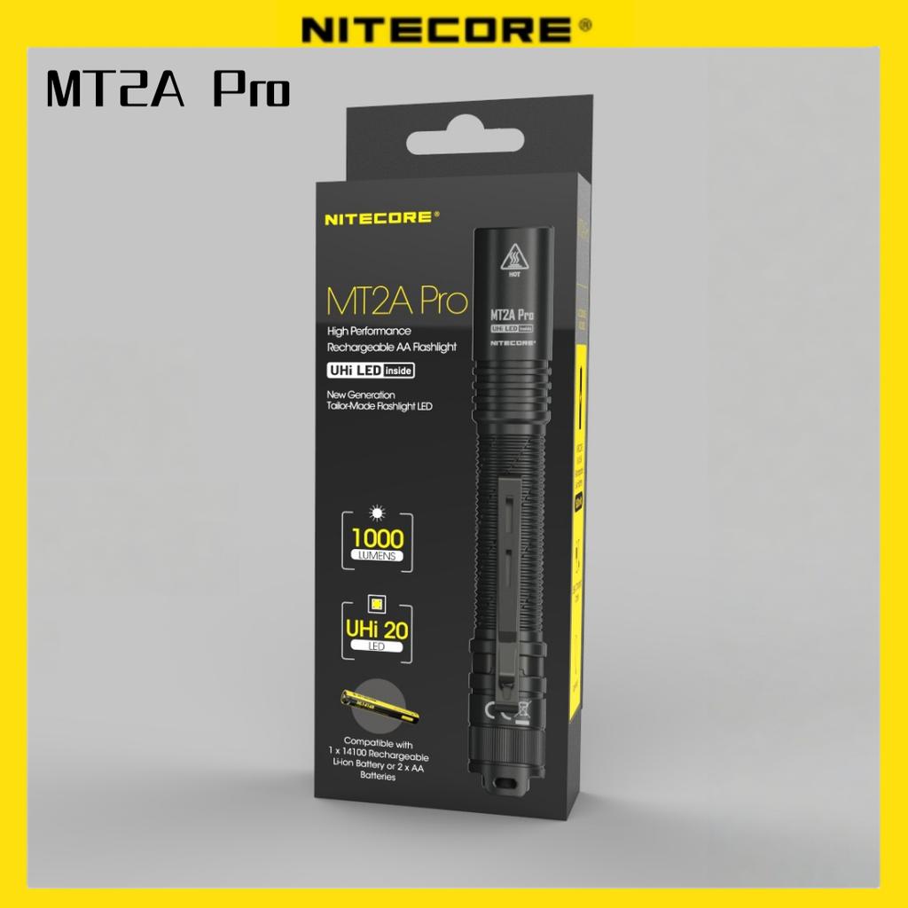NITECORE MT2A Pro Hunting Torches Outdoor Flashlight AA Battery Torch Hand Light Tactical Flashlight Patrol Lantern Emergency