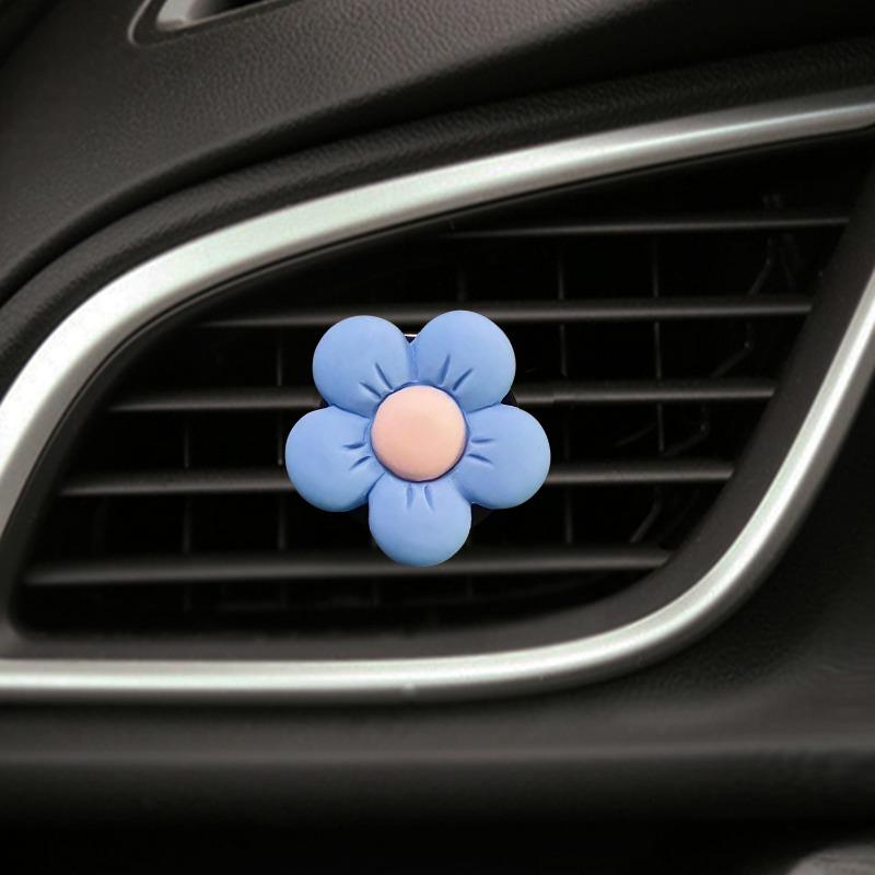 Cute Flower Car Perfume Clip Aromatherapy Air Conditioning Ventilation Ornaments Car Interior Decoration Supplies Car Scent