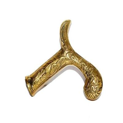 Victorian Designer T Shape Brass Handle For Walking Stick With Brass Spare Screw