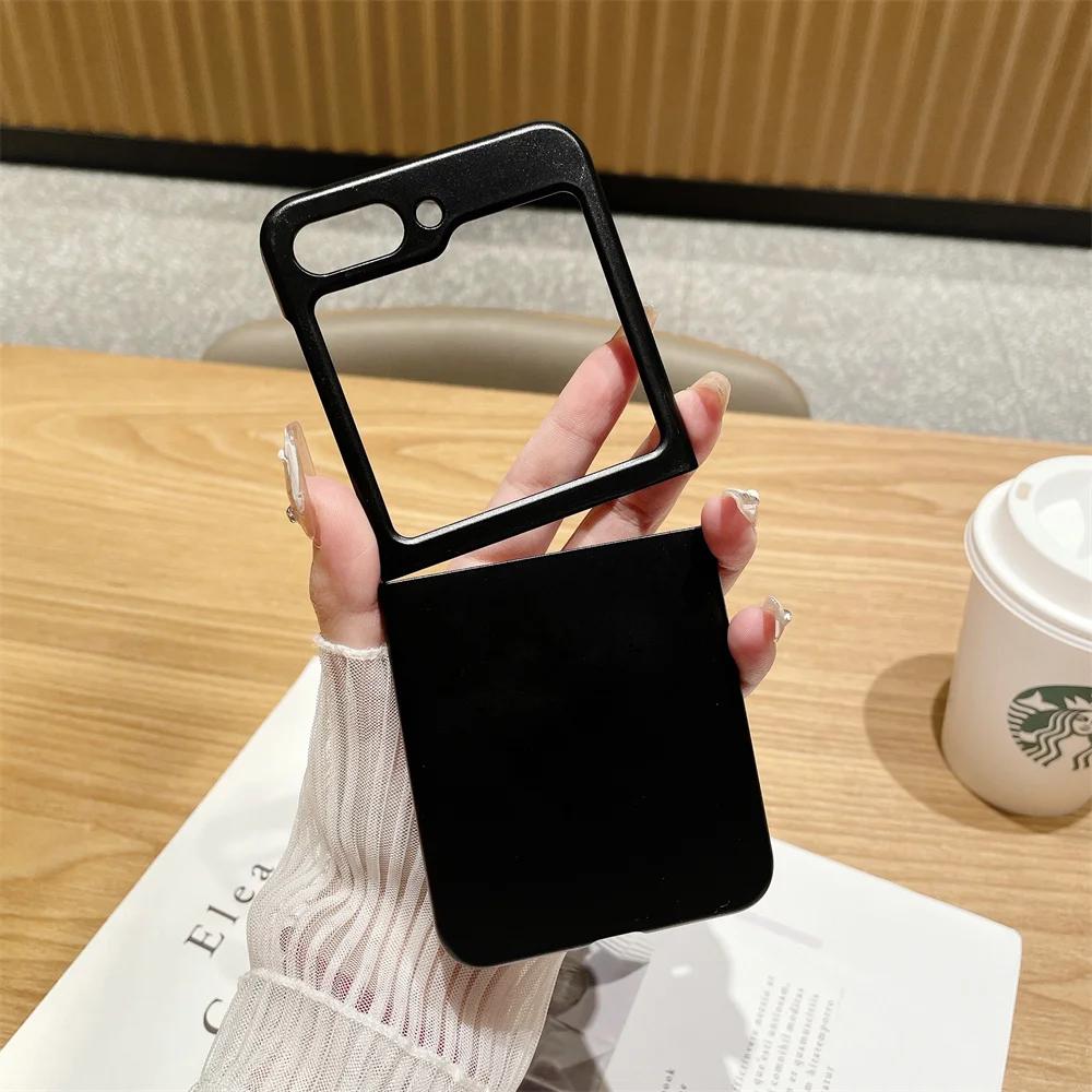 Transparent Hard PC Ultra Slim Case for Samsung Galaxy Z Flip 6 5 4 3 7 ZFlip 1 2 Clear Matte Shockproof Cover for Samsung flip6