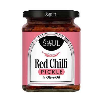Soul Red Chilli Pickle In Olive Oil 265 Grams - A Fiery Fusion Infused with Premium Olive Oil