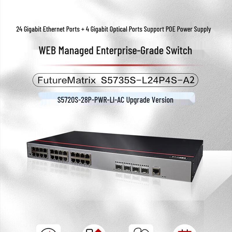 

Huawei S5735S-L24P4S-A2 Gigabit PoE Managed Switch