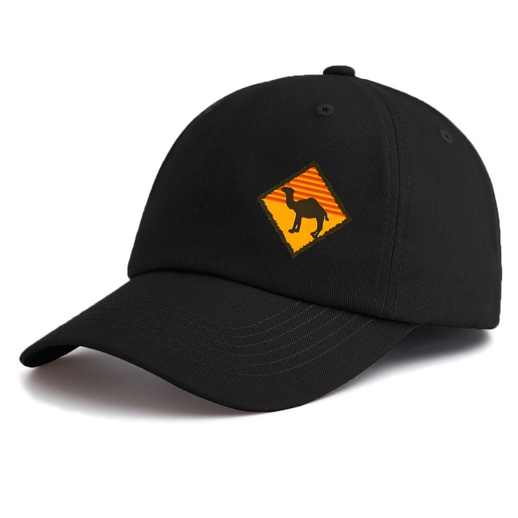 1pc CAMEL Print Baseball Cap for Adults, Minimalist Retro Style Casual Soft Adjustable Dad Hat, Perfect As Gift