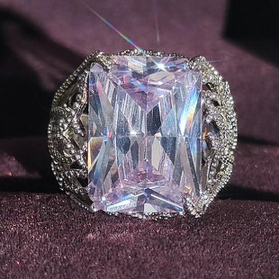 Classic European & American Luxury Six-Prong Cluster Ring – Women's New Style R7851