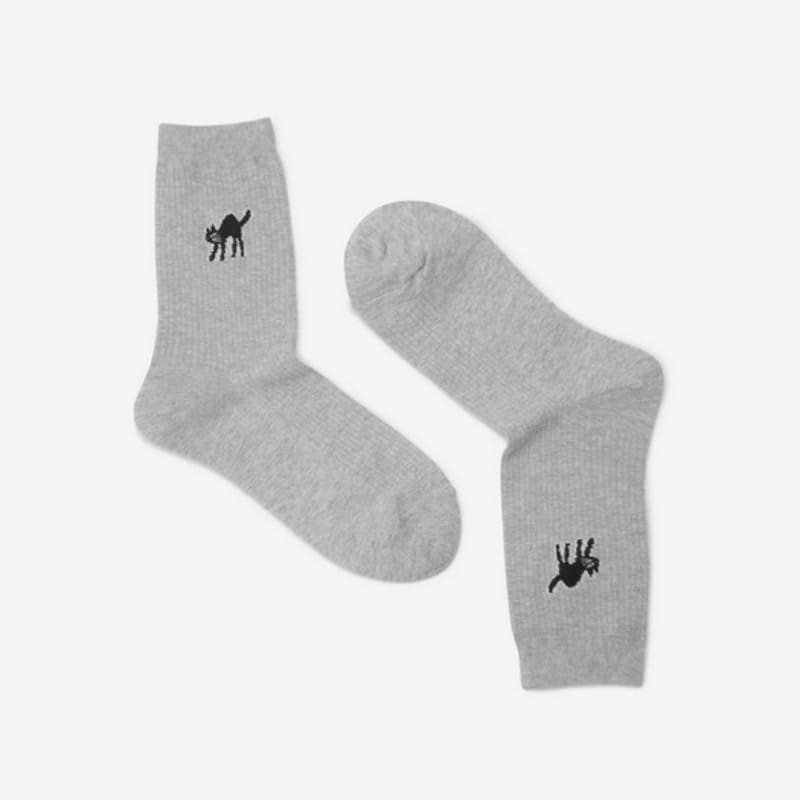 LUVM MITCHI LONG SOCKS 2_MELANGE GRAY