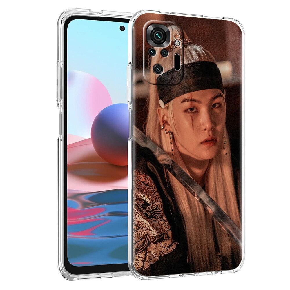 Phone Case For Xiaomi Poco X3 NFC M3 F3 Redmi Note 9S 9 8 10 Pro 7 8T 9C 9A 8A K40 Soft Silicone Clear Cover Coque Agust D Suga