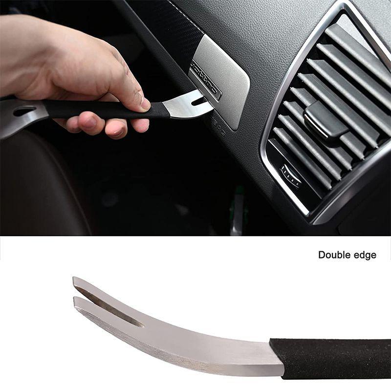 Complete Car Door Panel Tool Kit - Auto Trim Fastener Removers with Anti-Scratch Pry Bars for Navigation & Speaker Installation