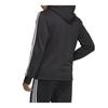 Adidas Printed Three-Stripes Fleece-Lined Hooded Knit Jacket Men Jackets Black DQ1455