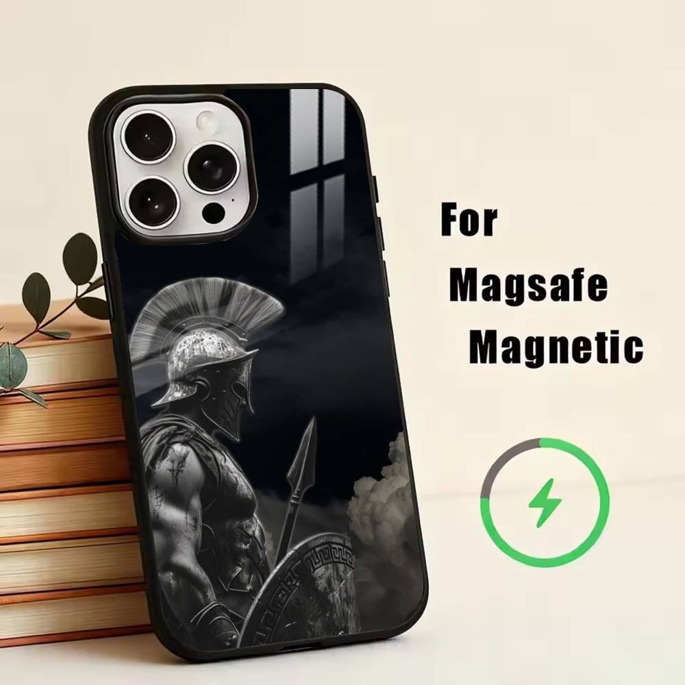 

G-Gladiator B-Black Phone Case For iPhone17,16,15,14,13,12,11 Plus,Pro Magnetic with Magsafe Wireless Charging iPhone11PROMAX