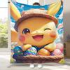 6 Style Pikachu Pokemon Flannel Blanket,Ultra Soft Warm Plush Throw for Home Bedroom Bed Sofa Cover Office Camping Picnic gift