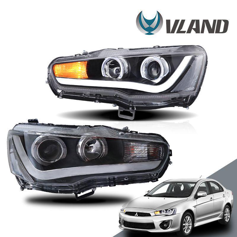 VLAND LED Headlights Assembly for 2008-2016 Mitsubishi Lancer (Upgraded Version)