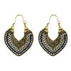 Bohemian Vintage Fashion Rope Wrap Earrings For Women Carved Hollow Geometric Drop Dangle India Earrings Boho Jewelry Wholesale