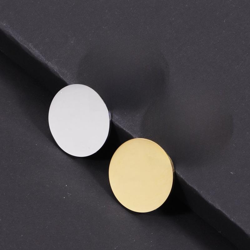 Trendiger Edelstahl-Partner-Schlüsselanhänger mit lasergraviertem rundem Anhänger