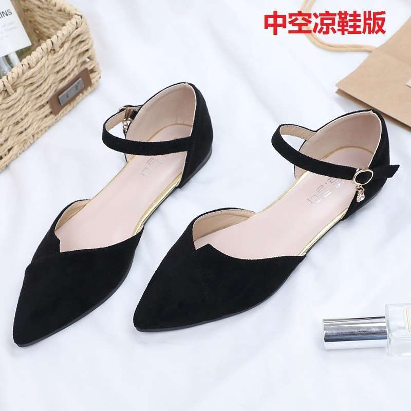 Single shoes women's 2025 spring new Korean version versatile shoes children shallow mouth pointed flat bottom Doudou shoes ladyshoes tide