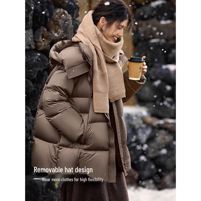 XWI Women's Lightweight Hooded Winter Down Jacket