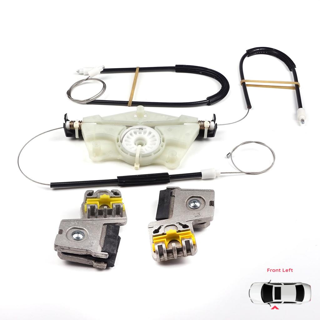 EWR50 Kit di Riparazione Alzacristallo in Metallo Porta Anteriore Sinistra per VW Golf MK4 Jetta Bora A4 1J 4/5 Porte 1JM898461