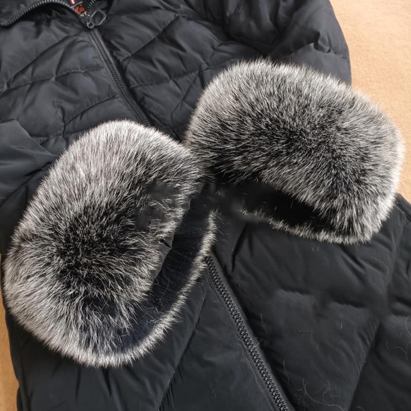 Real Fox Fur Cuffs Arm Warmer Winter Plush Windproof Women Wrist Cuff Sleeves Gloves Pompom Bracelet Wristband Sleeves Accessory