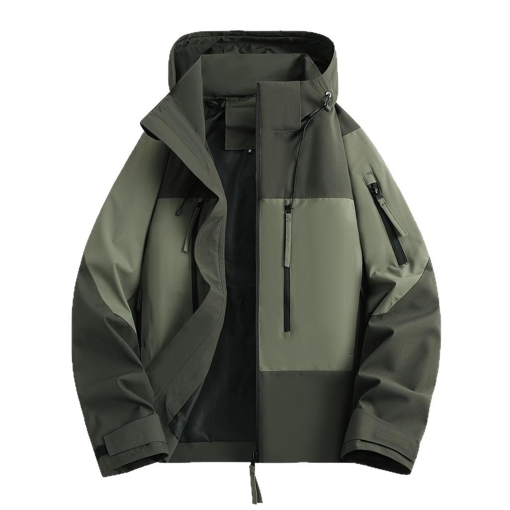 New Women's Windproof Waterproof Hooded Jacket for Mountaineering - Breathable, Wear-Resistant, and Loose-Fit 