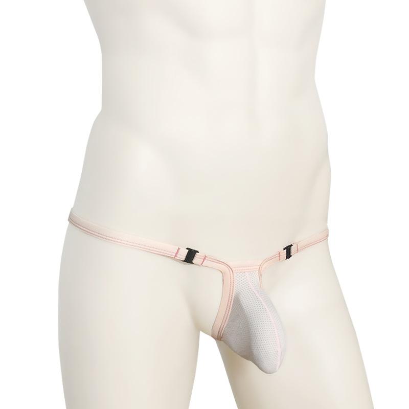 Nylon G-String Men Sexy Penis Pouch Underwear T-Back Thongs Male Bulge Pouch Underpants Soft Lingerie Man Breathable Panties