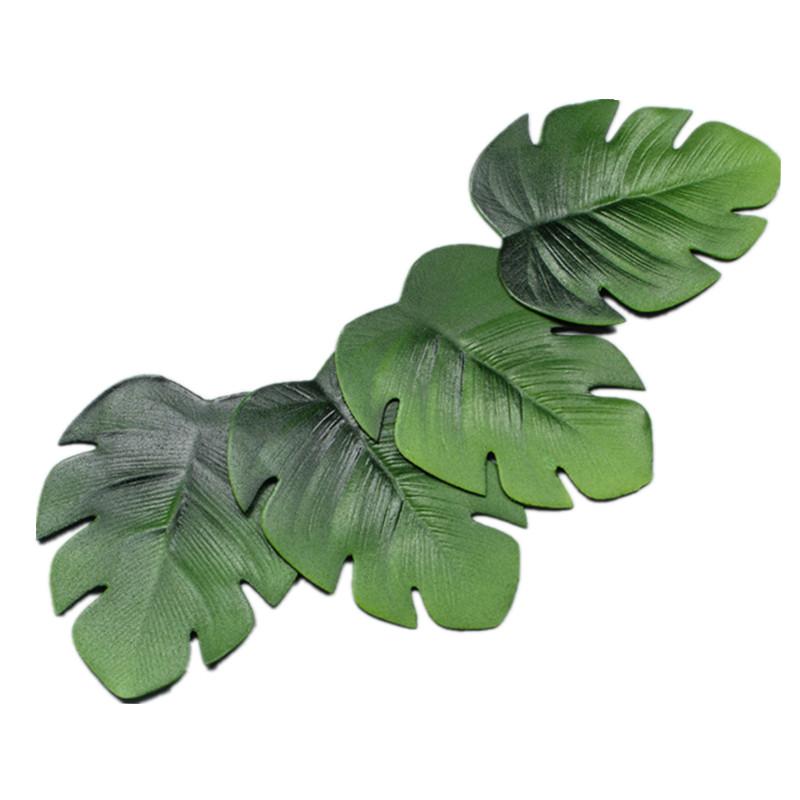 

4 шт. подставка под тарелку из ЭВА, имитация листьев черепахи, свадебное рождественское украшение для вечеринки, горячая тропическая зеленая подставка под чашку 10x13cm