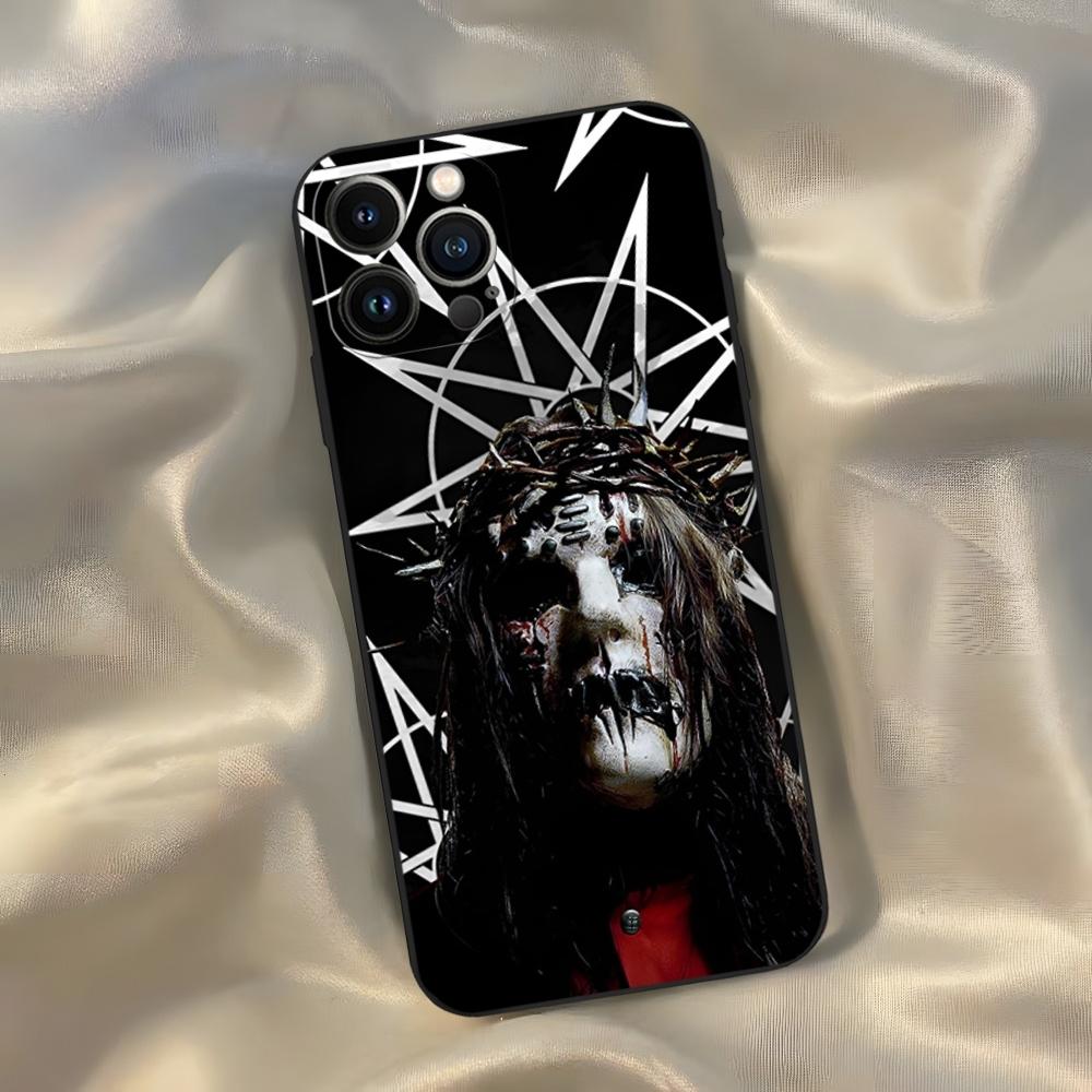 S-Slipknot Popular Band Phone Case for Iphone 16 15 14 13 12 11 Pro Max Xr X Xs Mini 8 Plus SE 2022 Black Soft Silicone Cover