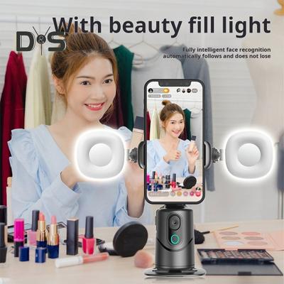 Mobile Phone Selfie Stick with Real-time Visual Tracking Gesture Control Built-in Fill Light Auto Tracking Phone Holder Phone Tripod Holder