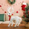 With Scarf Christmas Reindeer Ornaments Glittering Elk Cloth Decor  New Year