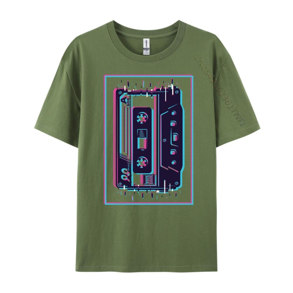 Aesthetic Mixtape 80s 90s Cassette Shirts Graphic Tee Men Cotton Camisetas De Hombre Free Shipping Clothes Casual