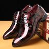 Large Men Spring  Autumn New Pointed Formal Wear Persalized Young High-end Printed Fashiable Shoes