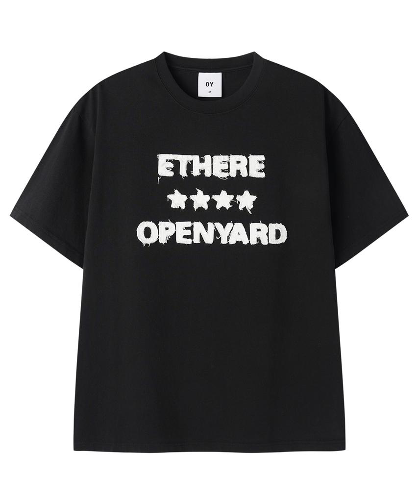 Opeunyadeu(Owai) Frayed Edge Tee - Black