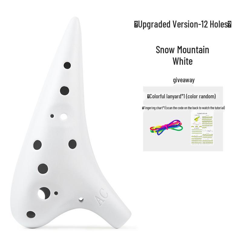 Golden Cicada 12-Hole Resin Alto Ocarina: Beginner-Friendly, Drop-Resistant Musical Instrument for Children and Professionals